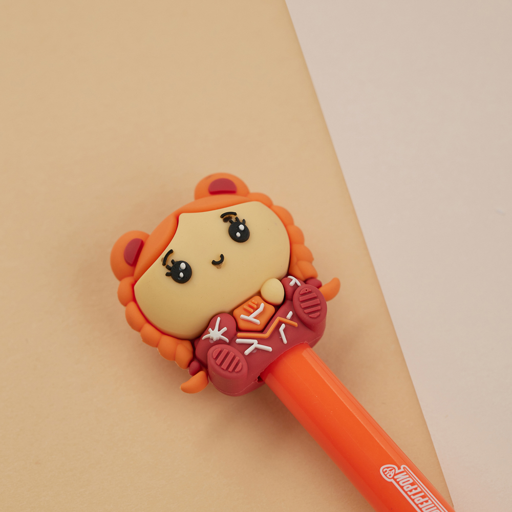 Авторучка шар. BY Русские Супергерои "Кавай" синяя, с фигуркой в форме супергероя, 4 диз., дисплей, арт.№ 591-041