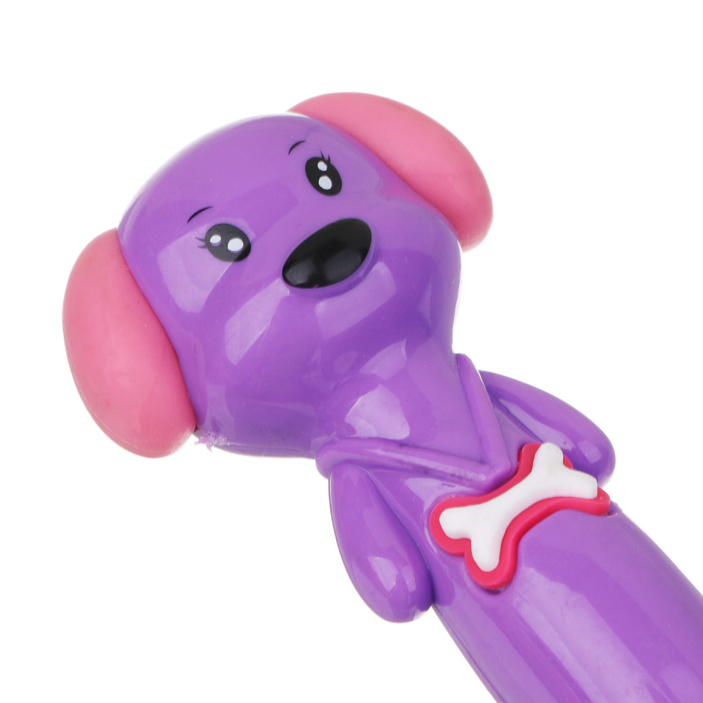 Ручка шариковая в форме собачки, синяя, пластик, длина корпуса 15см, 4 дизайна, арт.№ 591-043