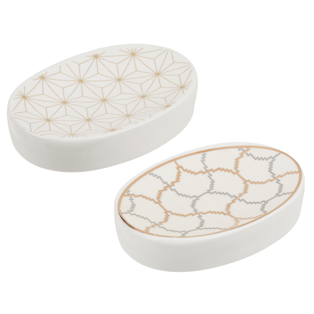 VETTA Мыльница "Золотое сечение", керамика, 2 дизайна, арт.№ 463-025