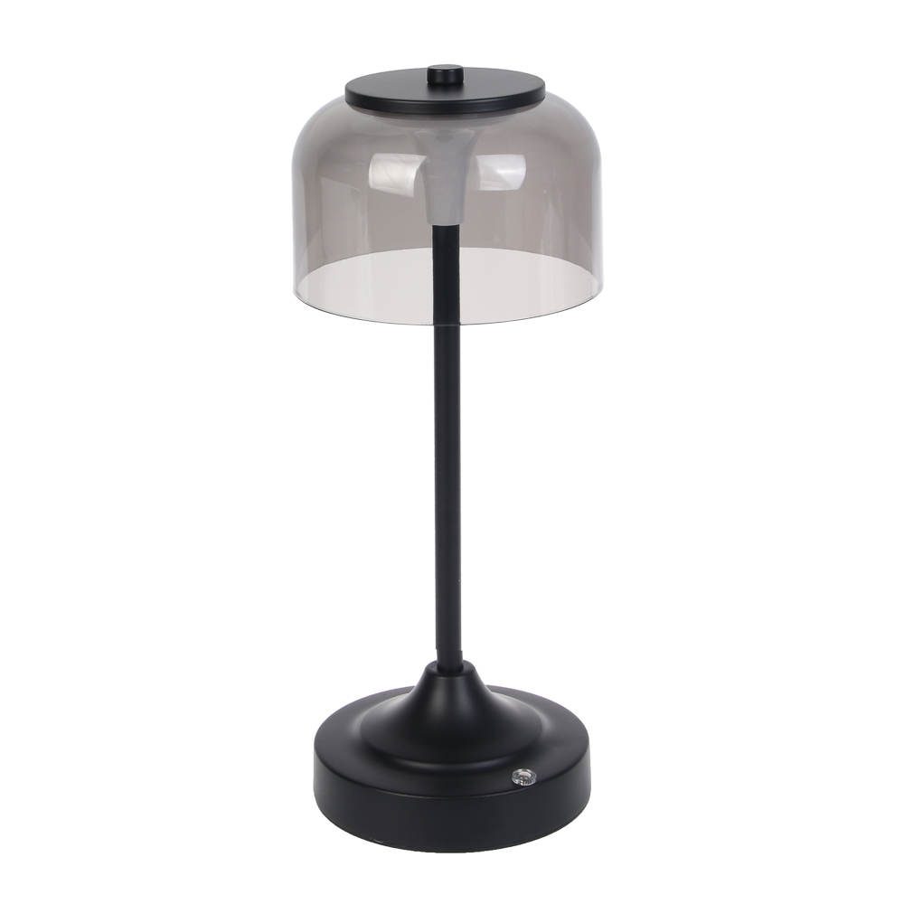 Светильник переносной настольный BY Гармония, 30 см, LED, 1200 мАч, 3 реж, металл, пластик, черный, арт.№ 476-631