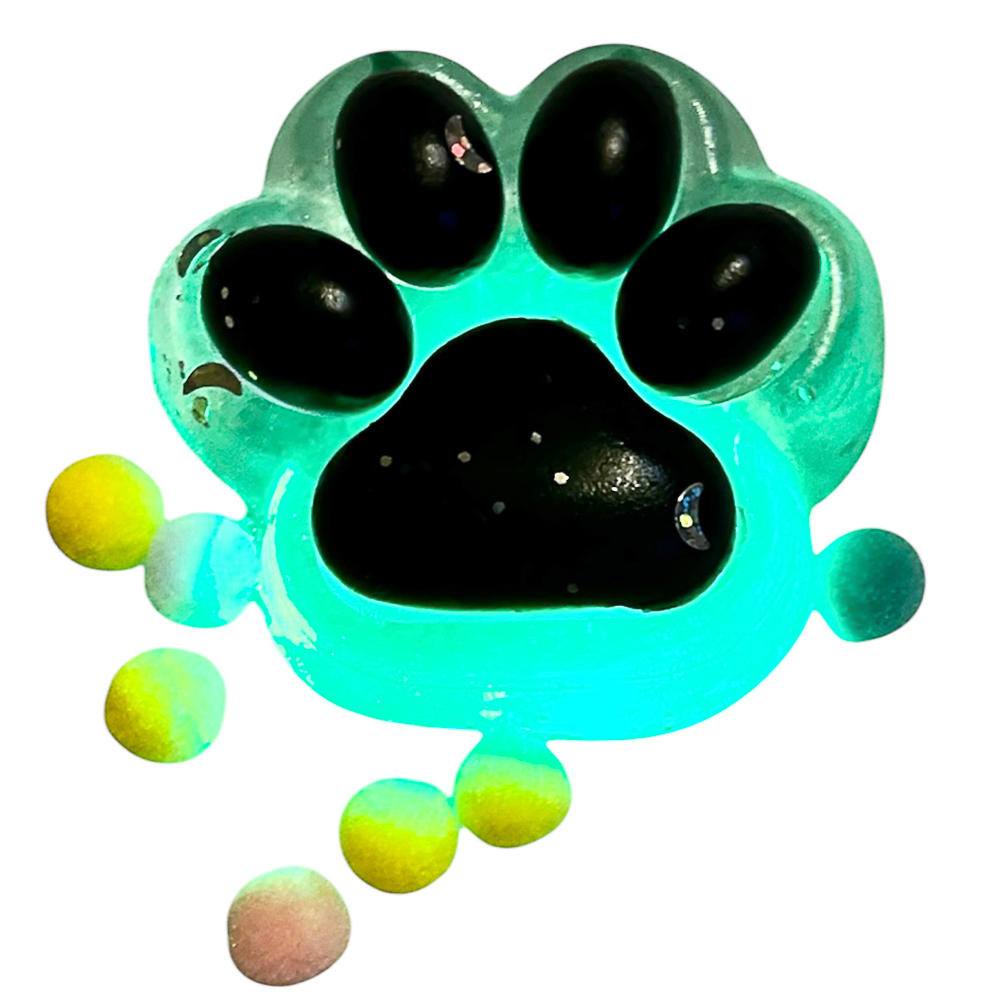 Набор лизунов «Сквиш Лапка», 8см, TPR, светится, 15х10см, 2 дизайна, арт.№ 297-159