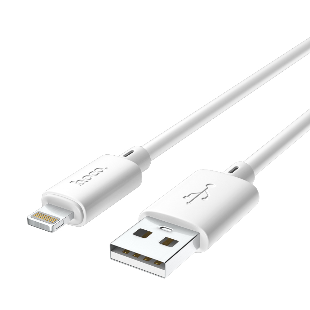 Кабель для зарядки USB(A)-iP hoco. модель X88, 1м, 2.4A белый, арт.№ 931-560