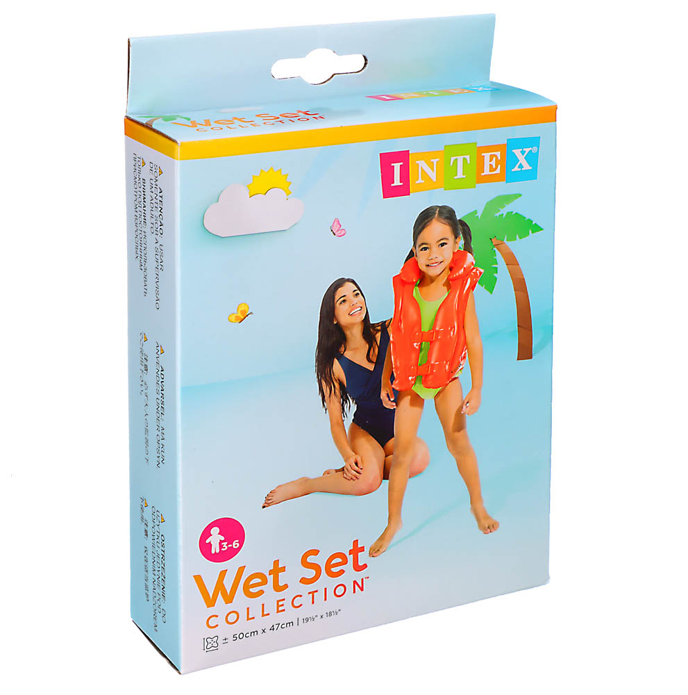 INTEX Жилет надувной Делюкс 50х47см, от 3 до 6 лет, 58671NP, арт.№ 359-157