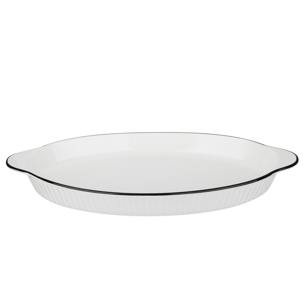 MILLIMI Соло Форма для сервировки овальная, 700мл, 36,5х21,5х3,5см, фарфор, арт.№ 816-013