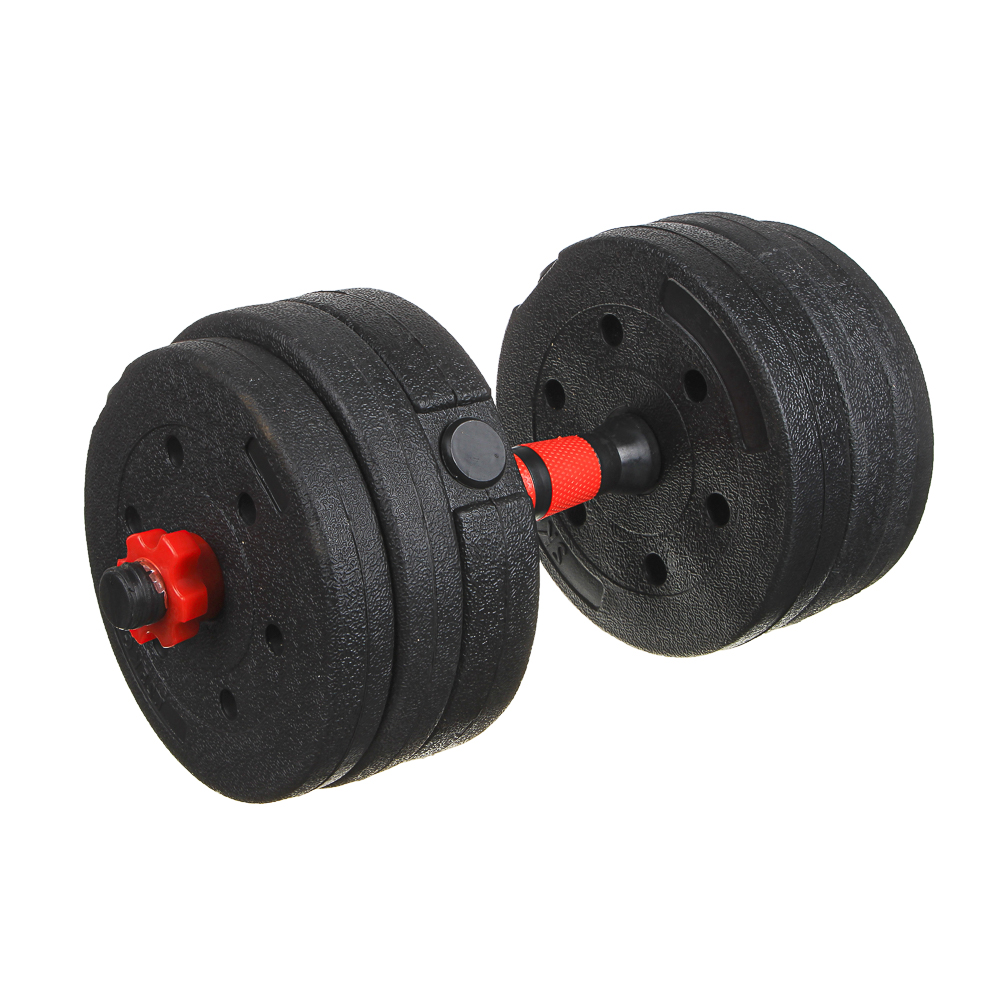 SILAPRO Набор силовой: 2 гантели,гриф,блины (1,25кг-4шт, 1,5кг-4шт, 2кг-4шт)20кг, цемент,пвх, металл, арт.№ 089-009