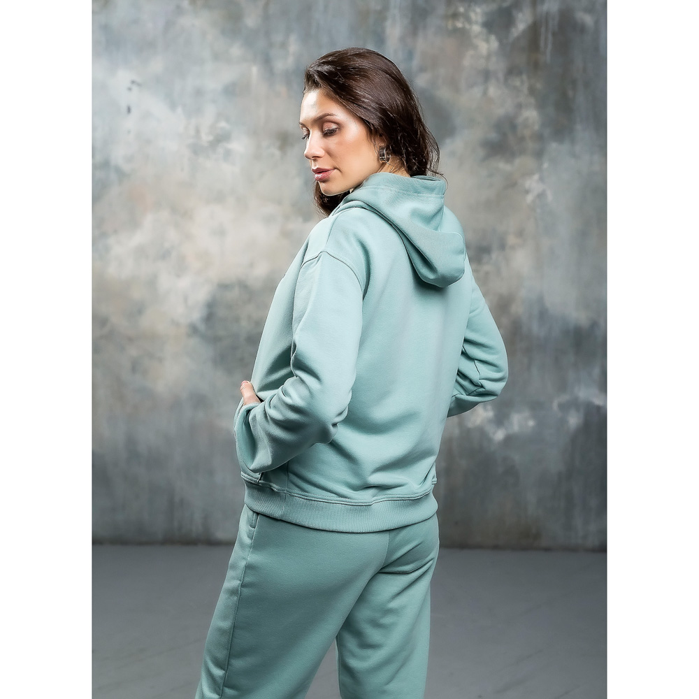 BY Толстовка женская, хлопок, размеры XS-XL, цвет мятный, арт.№ 830-694
