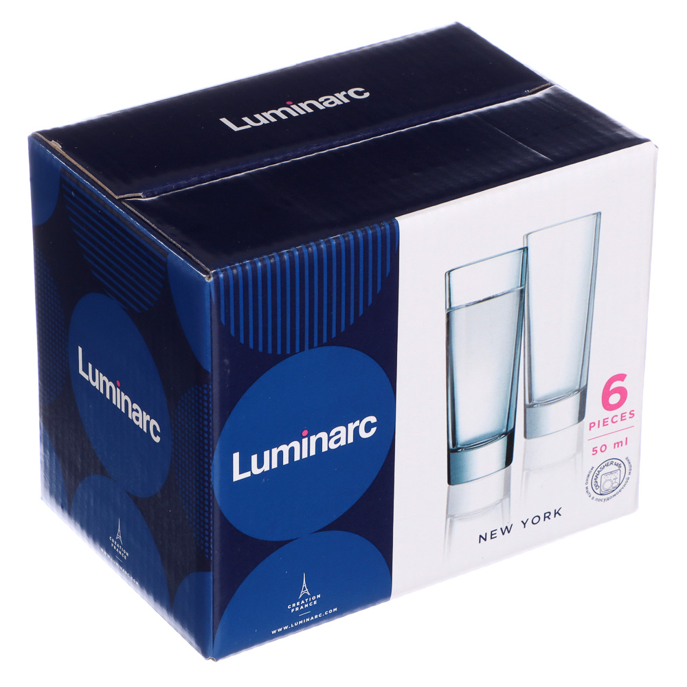 LUMINARC Нью-Йорк Набор стопок 6шт 50мл, стекло, арт.№ 878-543
