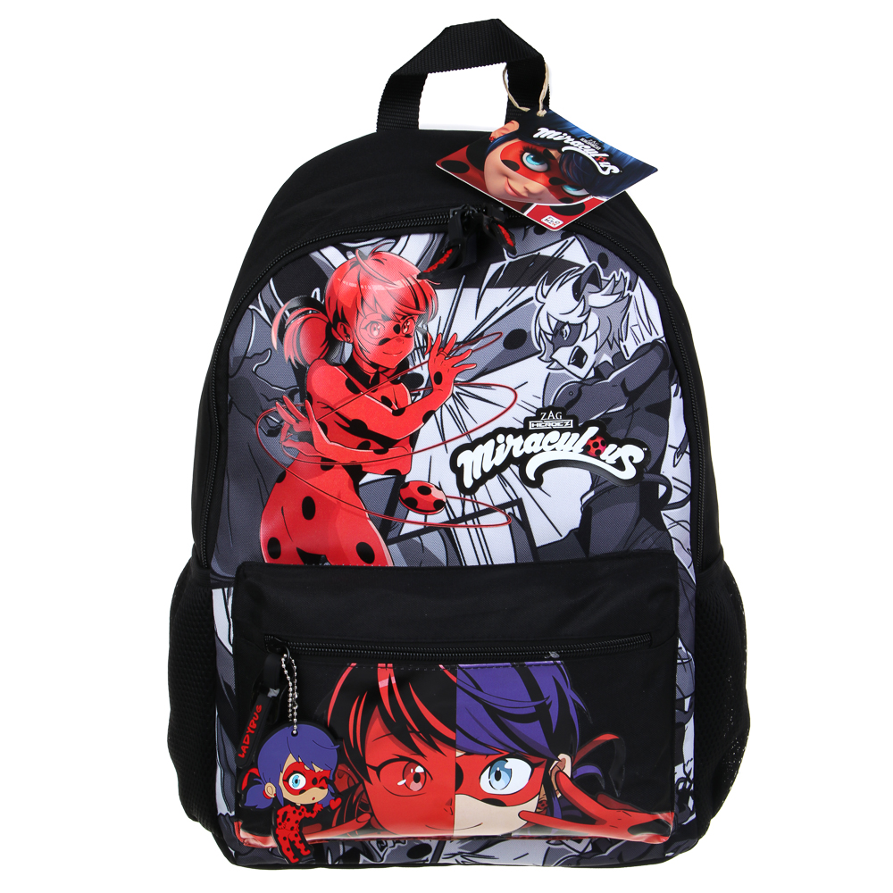 Ледибаг Рюкзак подростковый 40х30х15см, 1 отд., 3 карм., уплотненные лямки, "Манга", п/э, арт.№ 811-035