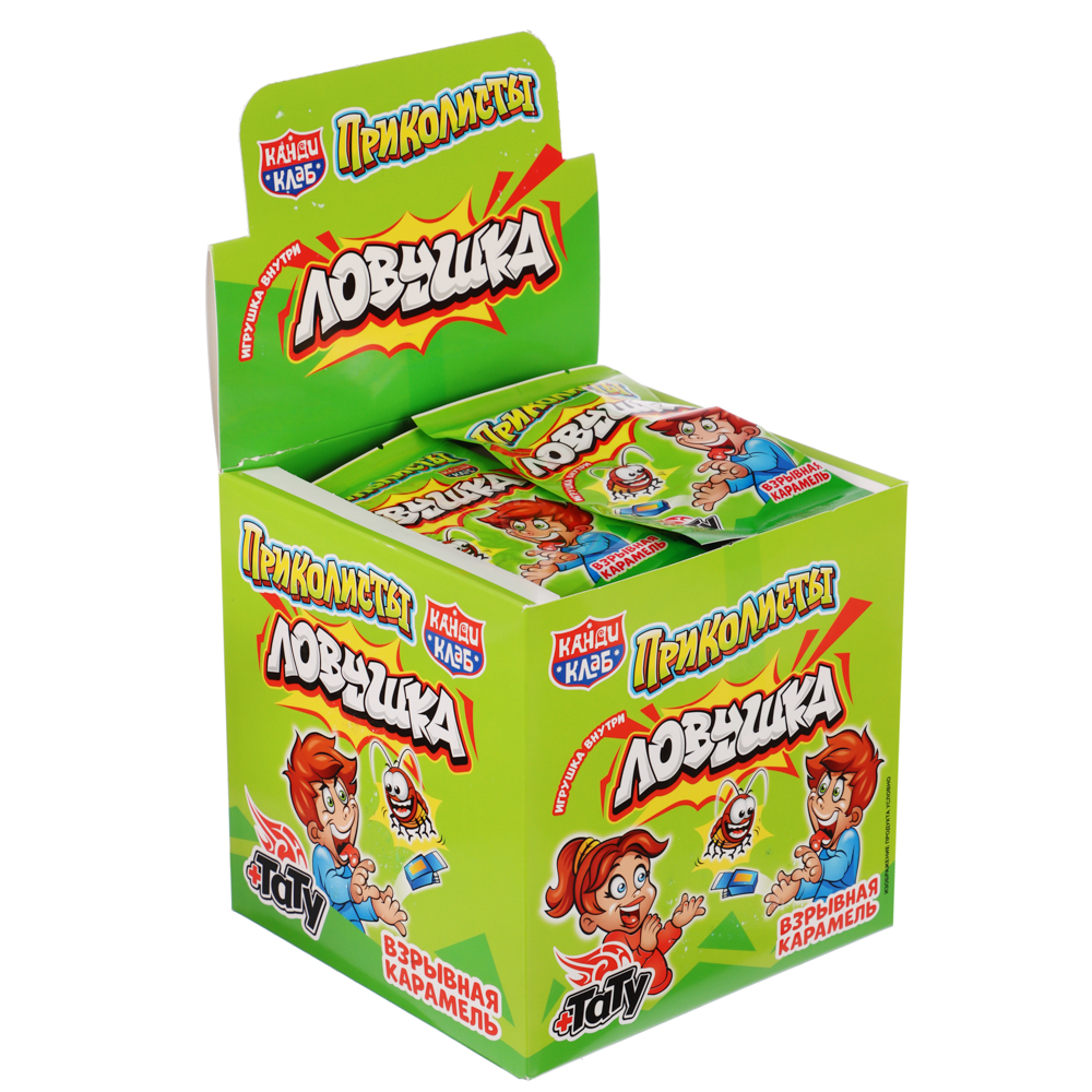 Взрывная карамель с игрушкой и татуировкой "Приколисты. Ловушка" 1г, арт.№ 347-362
