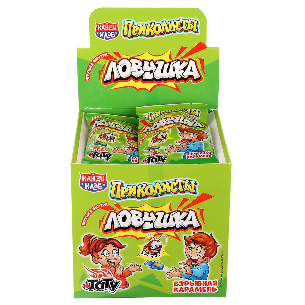 Взрывная карамель с игрушкой и татуировкой "Приколисты. Ловушка" 1г, арт.№ 347-362