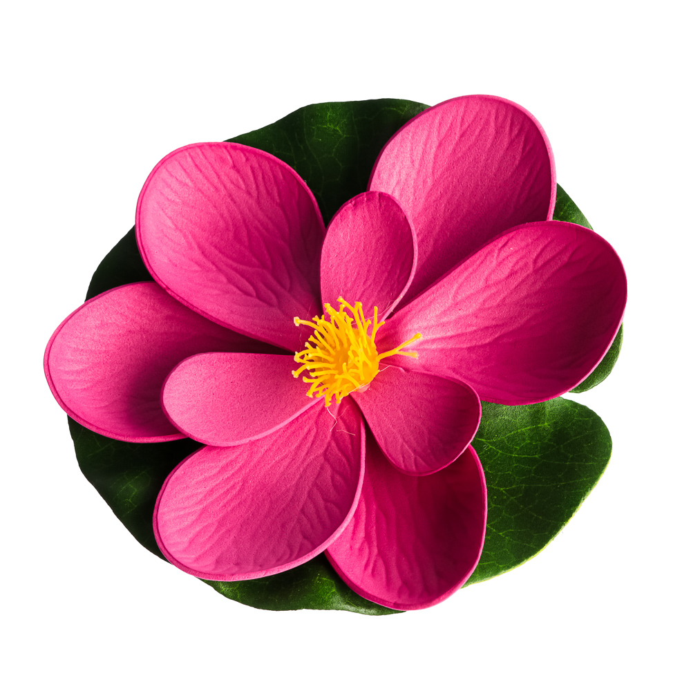 INBLOOM Магнолия декоративная для пруда, ПВХ, 15см, 4 цвета, арт.№ 171-002