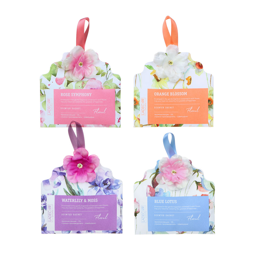 LADECOR Аромасаше, 11x13x12см, 4 вида, арт.№ 425-187