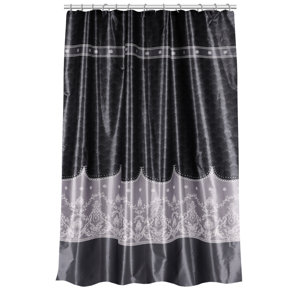 VETTA Шторка для ванной, с утяжелителем, полиэстер, 80 г/м2, 180х180 см, Орнамент, 613, арт.№ 461-613