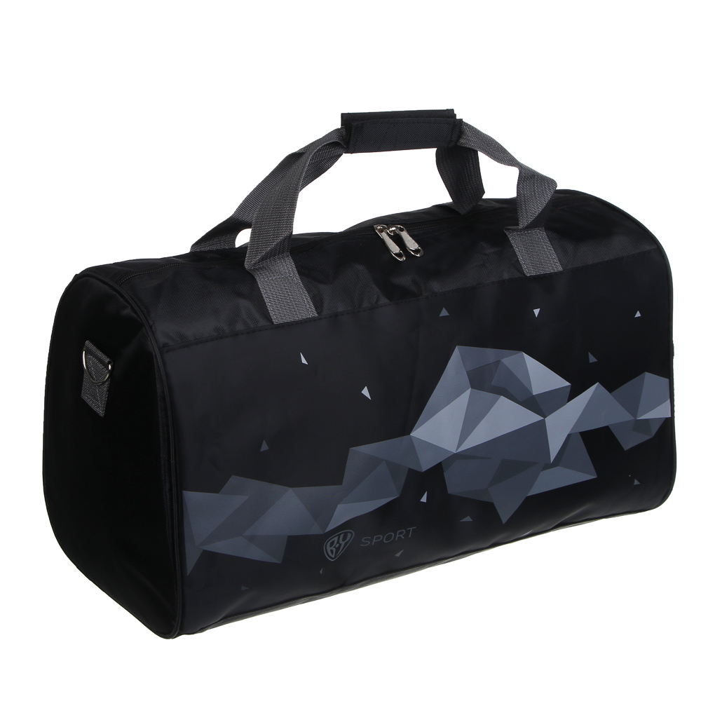 Сумка спортивная тм BY SPORT, 48x28x22см, полиэстер 420D, ПВХ, арт.№ 204-040