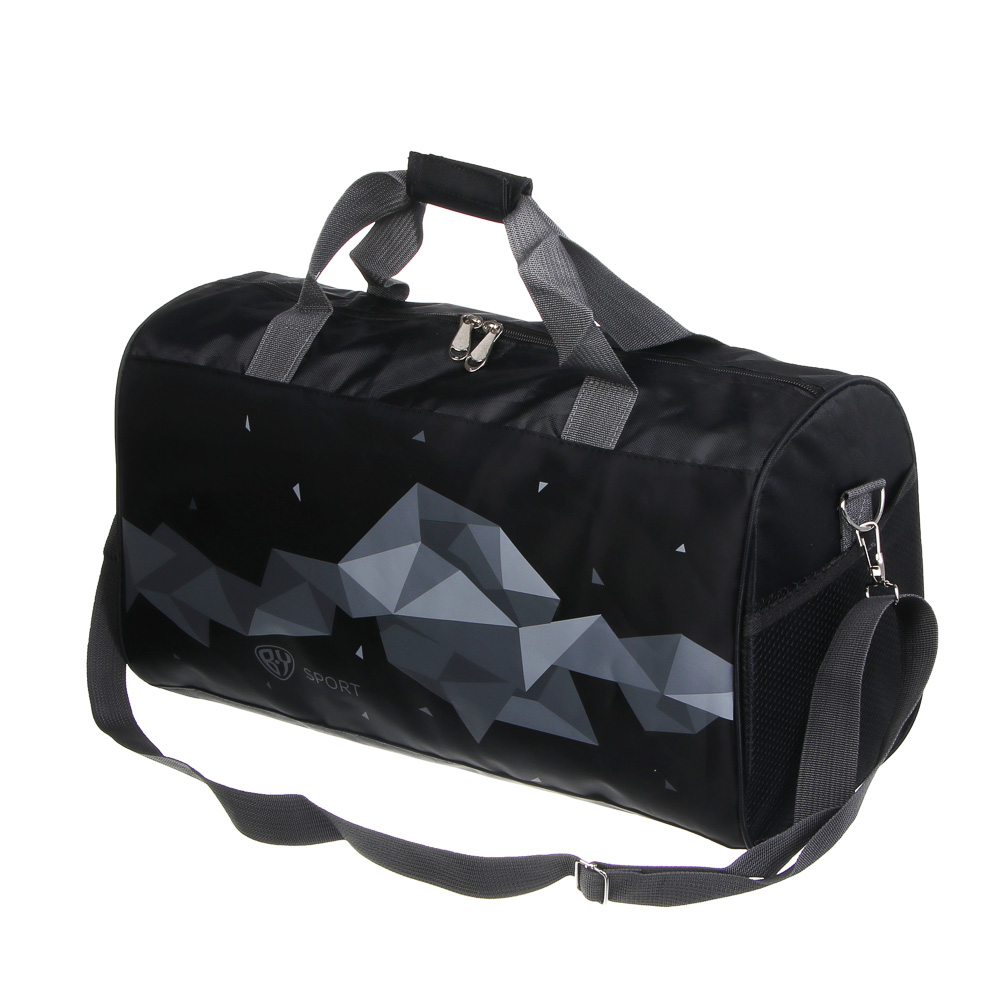 Сумка спортивная тм BY SPORT, 48x28x22см, полиэстер 420D, ПВХ, арт.№ 204-040