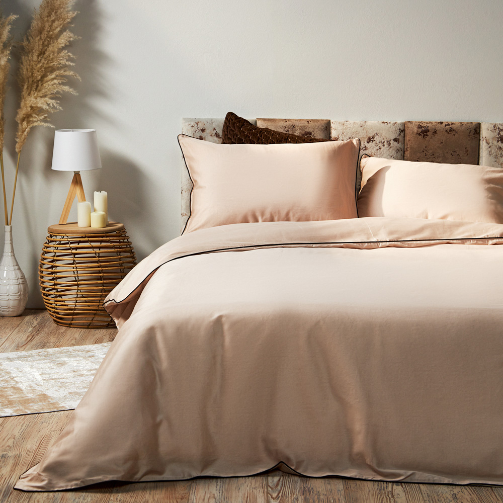 BY STAS MIKHAILOV Комплект постельного белья с кантом, евро, 100% хлопок, бежевый, арт.№ 421-286