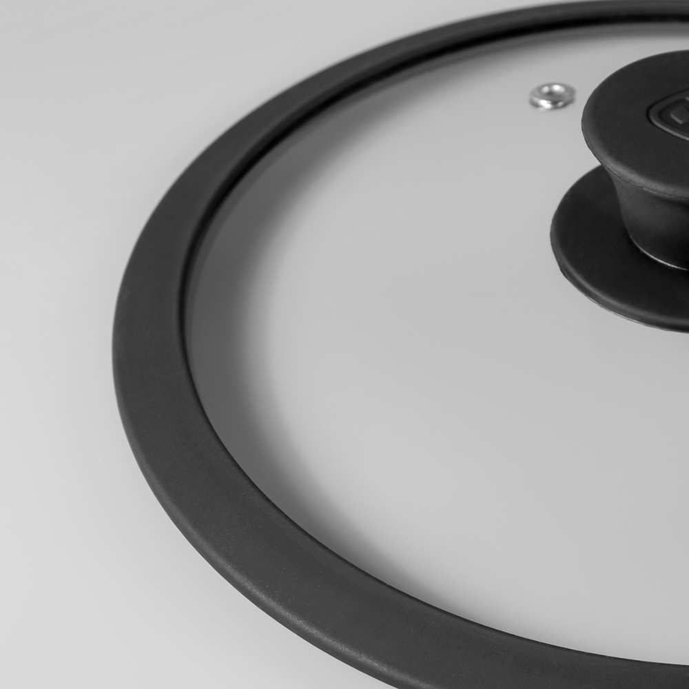 SATOSHI Крышка стекло/силикон с ручкой, 22см, арт.№ 848-070