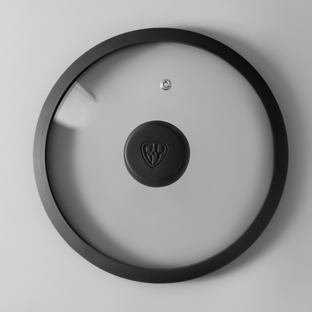 SATOSHI Крышка стекло/силикон с ручкой, 22см, арт.№ 848-070