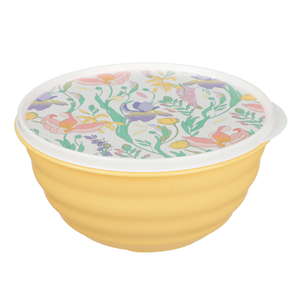 Ботаника Миска Latina 1,1л с крышкой, пластик, 3 цвета, арт.№ 861-570