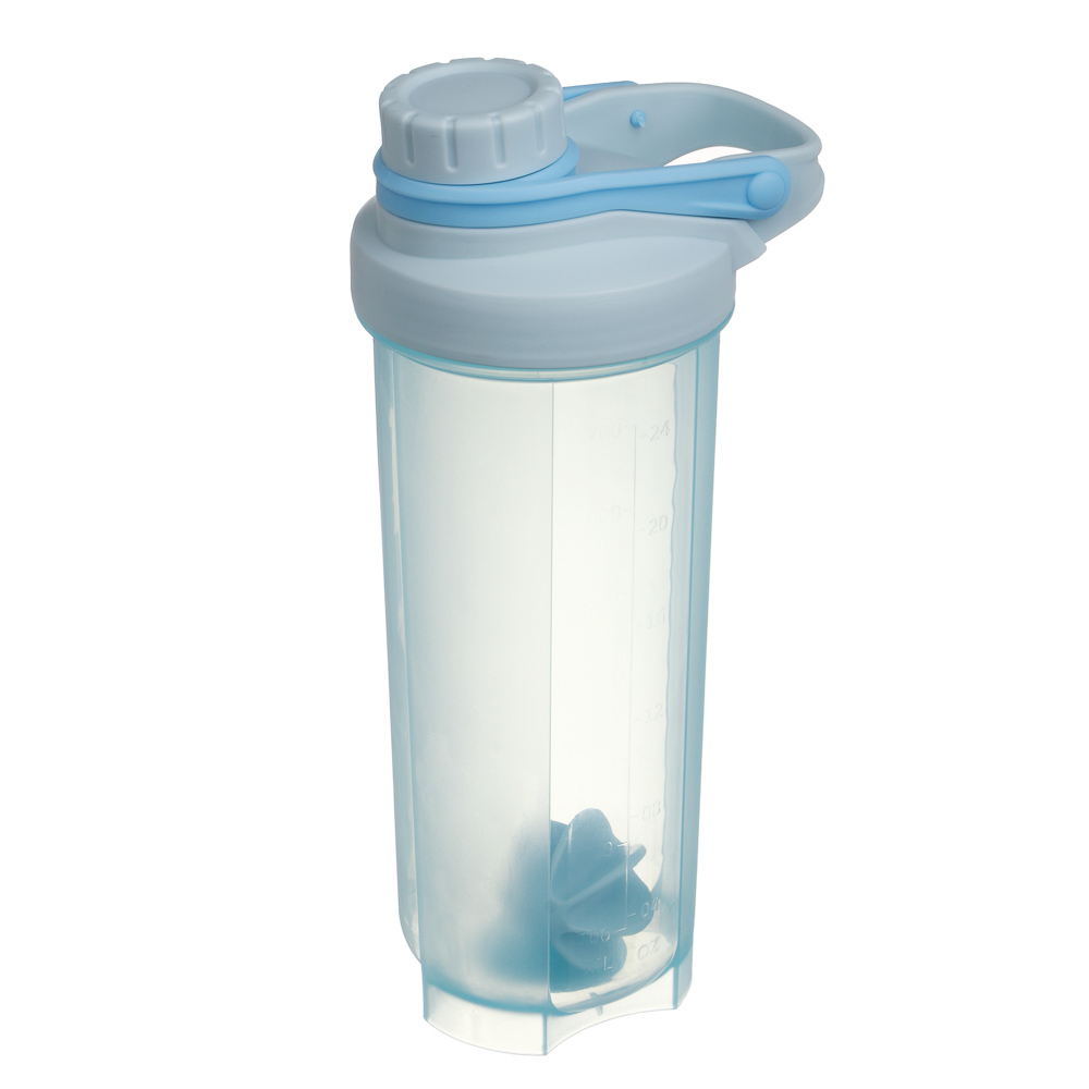Шейкер спортивный тм BY SPORT, 700мл, 24х11см, пластик PP, 3 цвета, арт.№ 088-146