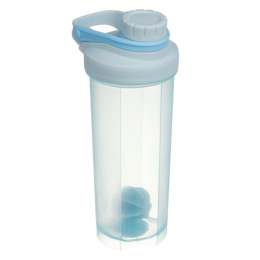 Шейкер спортивный тм BY SPORT, 700мл, 24х11см, пластик PP, 3 цвета, арт.№ 088-146