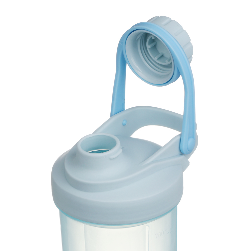 Шейкер спортивный тм BY SPORT, 700мл, 24х11см, пластик PP, 3 цвета, арт.№ 088-146