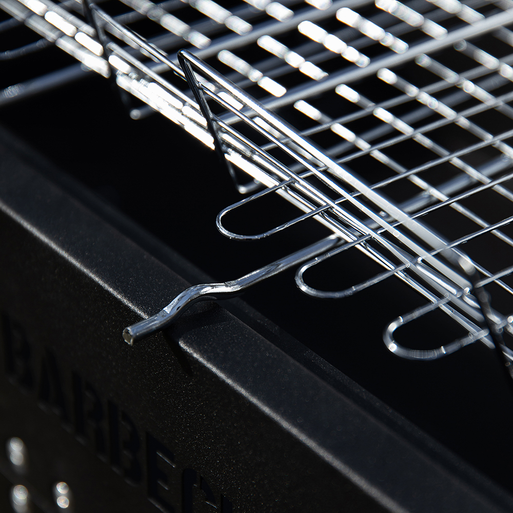 Решётка гриль хром со съёмной ручкой тм GRILLBOOM, 57x30x24, глубина 5см, хромированная сталь, арт.№ 104-047