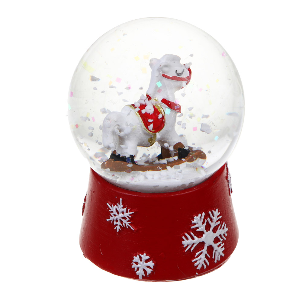 СНОУ БУМ Снежный шар Символ Года 4.5x4.5x6 см, полистоун, стекло, арт.№ 359-932