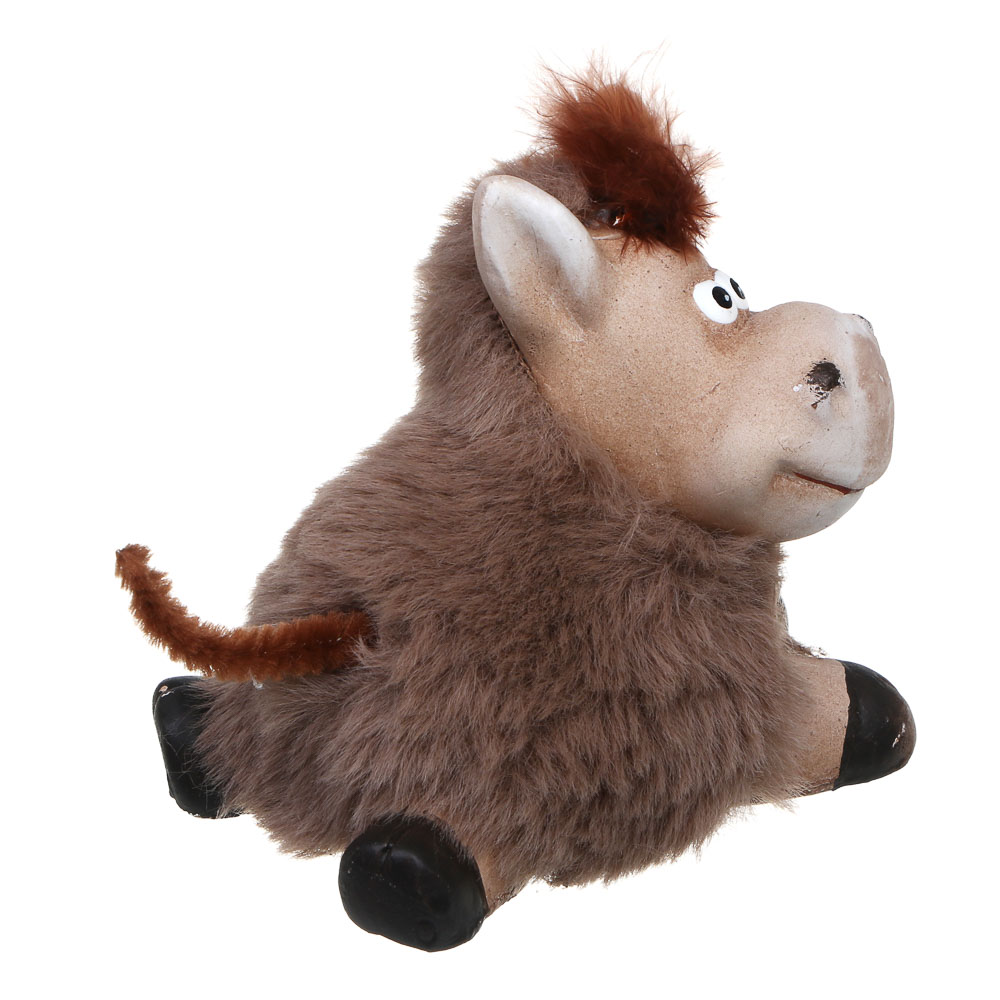 Фигурка лошади 9,3x5,8x8,3 см СНОУ БУМ, керамика, искусственный мех, арт.№ 398-870