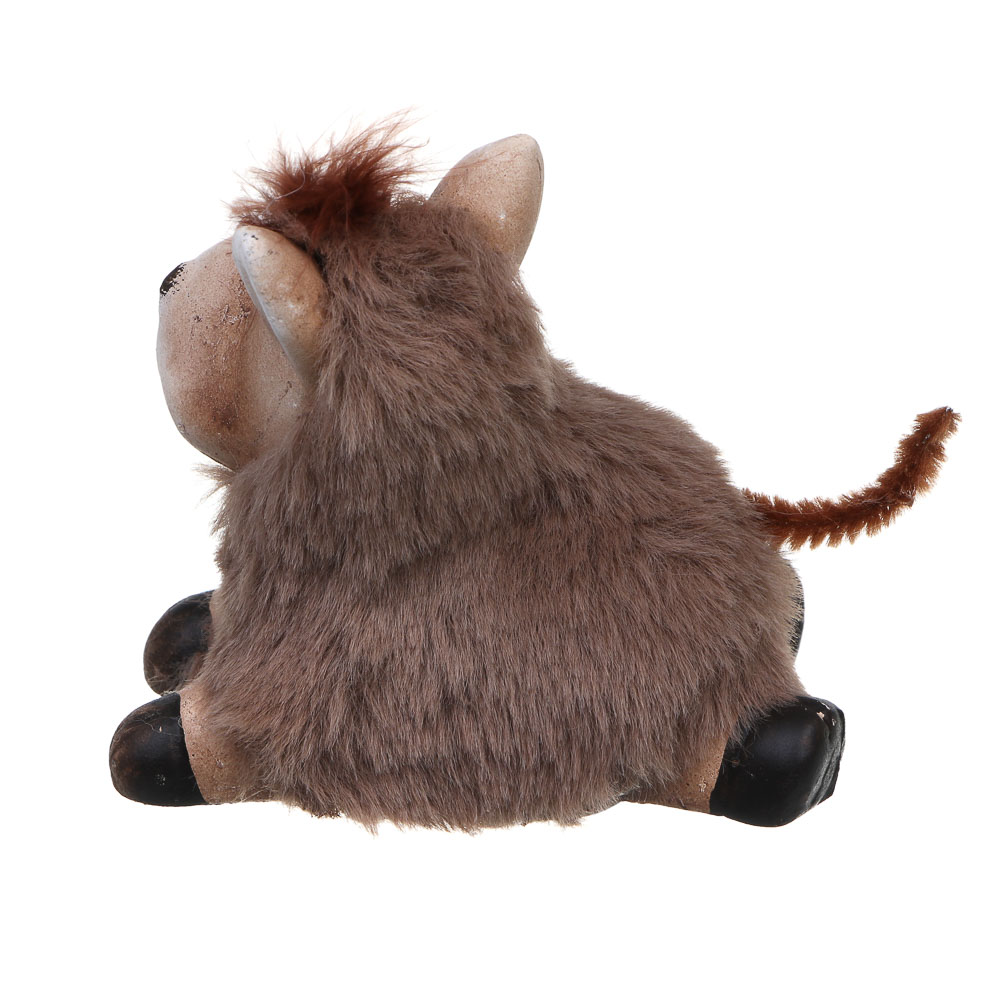 Фигурка лошади 9,3x5,8x8,3 см СНОУ БУМ, керамика, искусственный мех, арт.№ 398-870