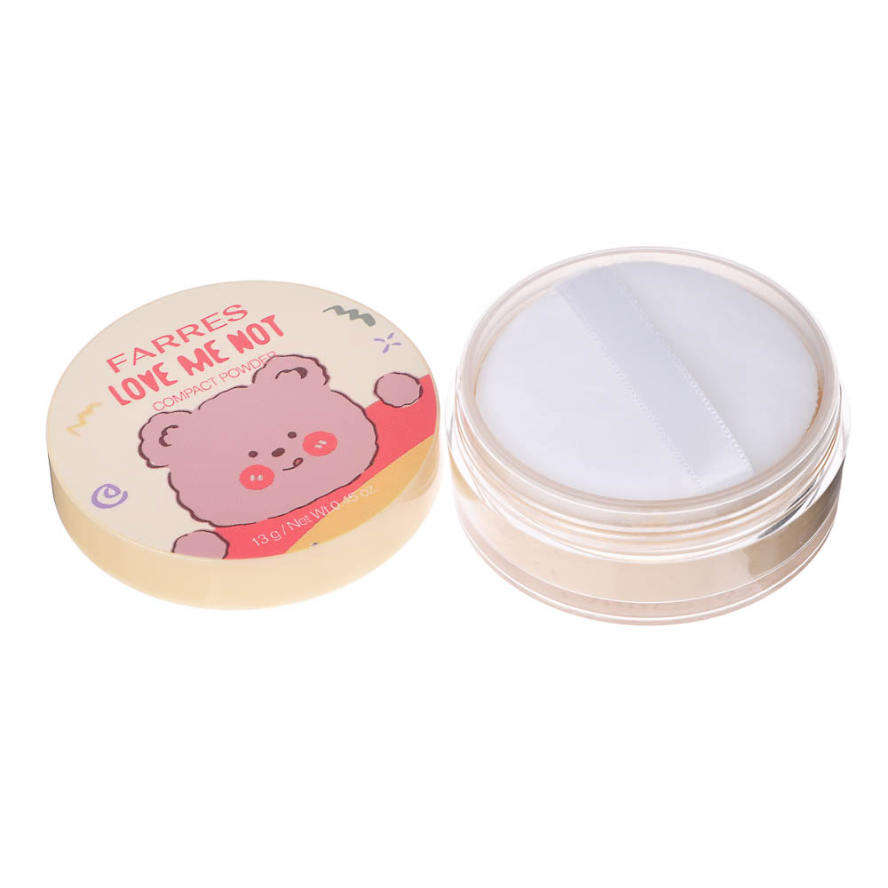 Пудра рассыпчатая матирующая HD-эффект "Love Me Not" тм Farres 13 г, арт.№ 330-667