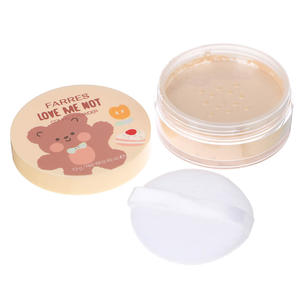 Пудра рассыпчатая матирующая HD-эффект "Love Me Not" тм Farres 13 г, арт.№ 330-667