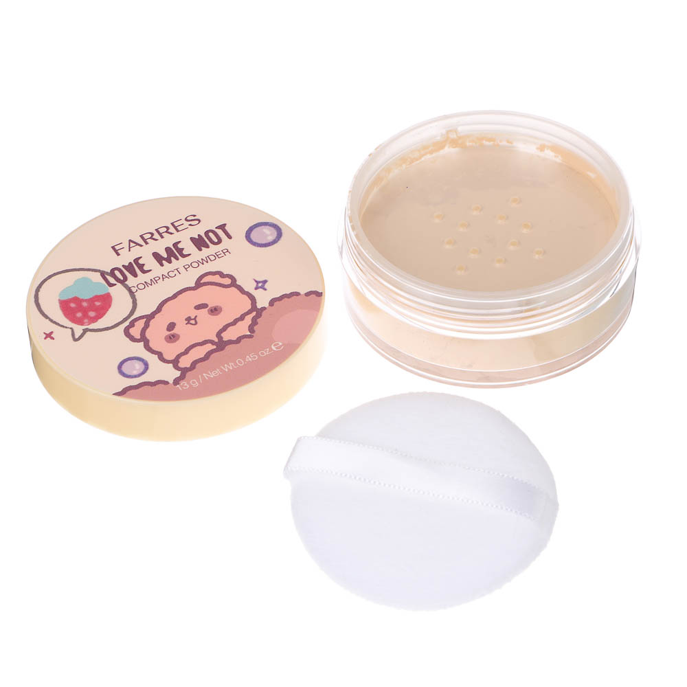 Пудра рассыпчатая матирующая HD-эффект "Love Me Not" тм Farres 13 г, арт.№ 330-667