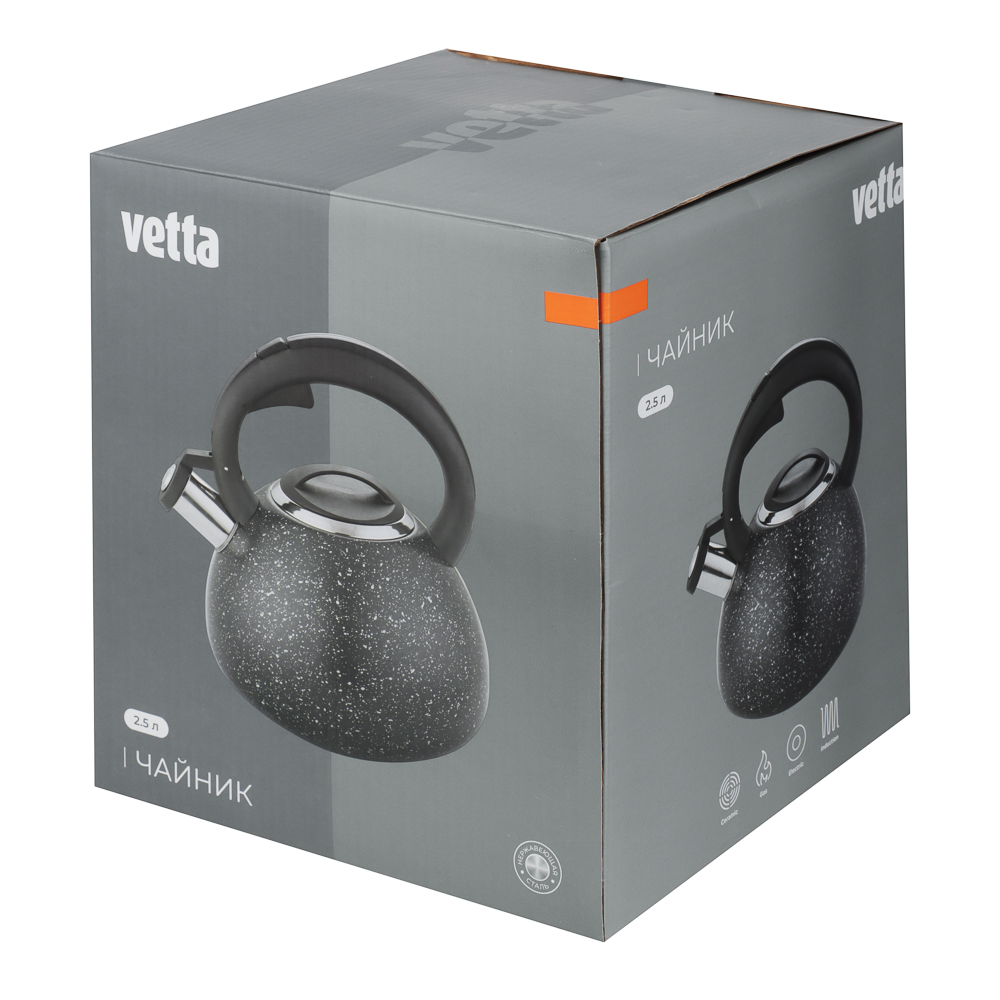 VETTA Чайник стальной 2,5л "Гаро", индукция, арт.№ 847-110