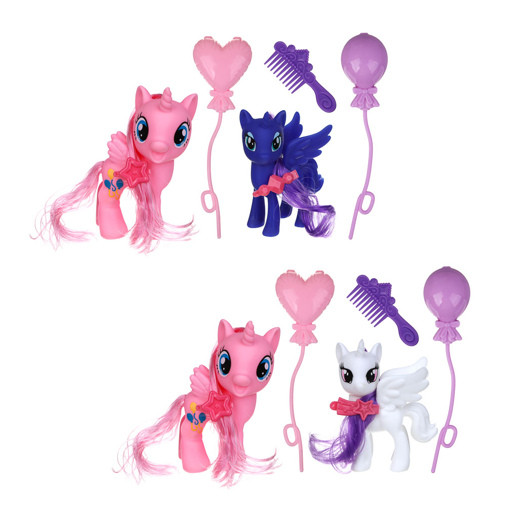 ИГРОЛЕНД Фигурки с аксессуарами "Друзья единорожки" PVC, PP, 21х6х17 см, арт.№ 258-064