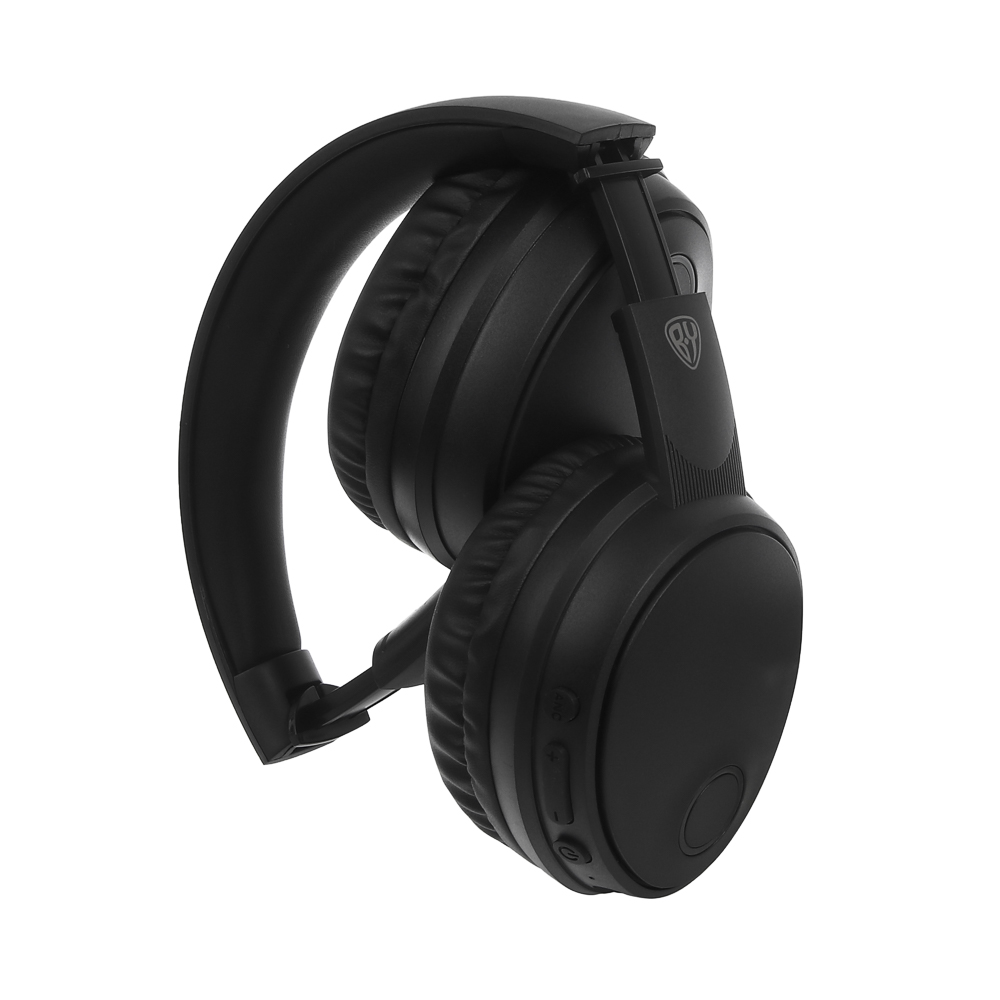 Наушники беспроводные полноразмерные BY SilentTune, шумоподавление ANC, экокожа, 300мАч, чёрный, арт.№ 410-287