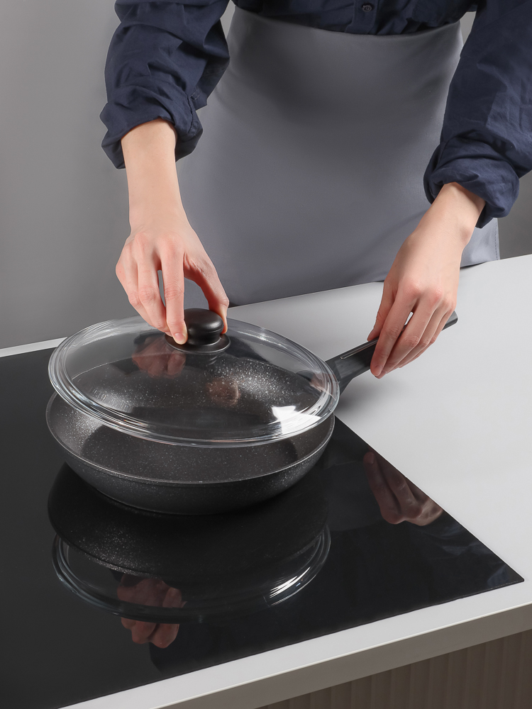 SATOSHI Крышка стеклянная безободковая с ручкой 26см, арт.№ 848-317