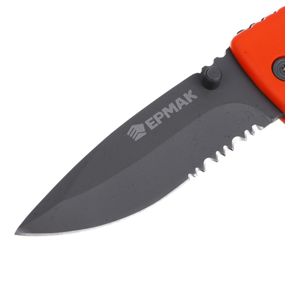 Нож туристический складной тм ЕРМАК, 19(8,5х0,25)см, ручка двухкомпонентная, арт.№ 633-003