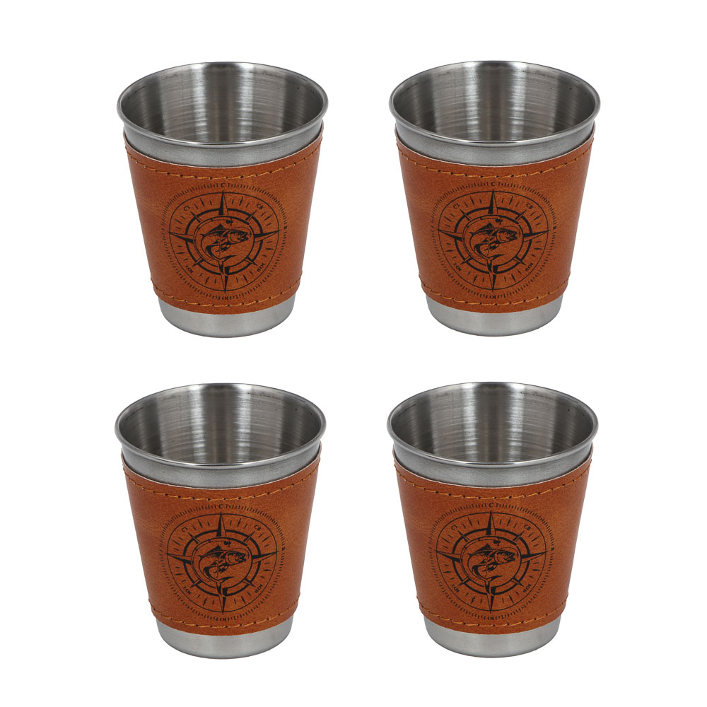 Набор стаканов в чехле тм AZOR FISHING, 4 стакана, 75мл, арт.№ 127-056