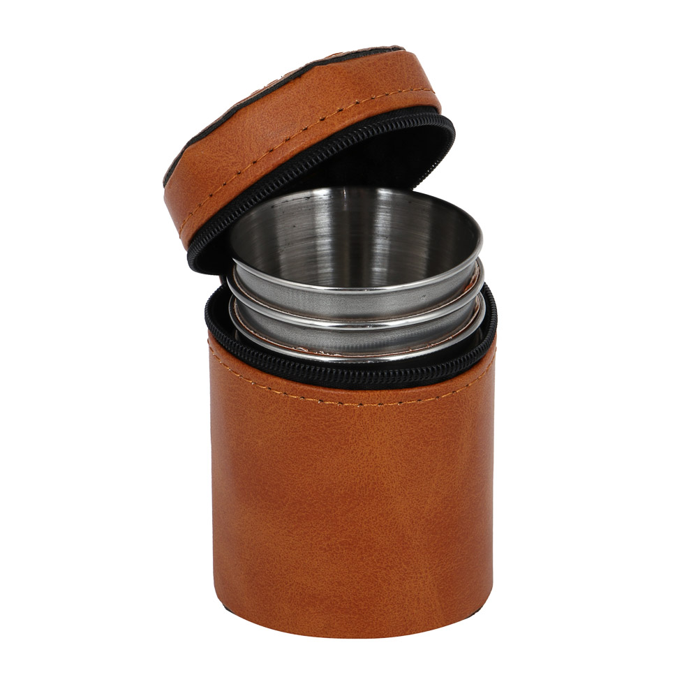 Набор стаканов в чехле тм AZOR FISHING, 4 стакана, 75мл, арт.№ 127-056