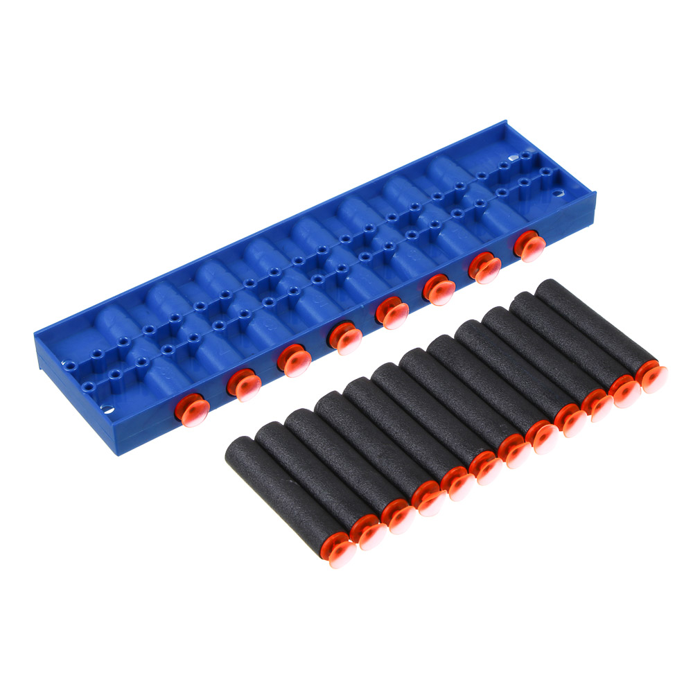 ИГРОЛЕНД Автомат "Двойной удар", стреляет мягкими пулями, 8 шт, ЭВА, ПП, 50,5х7х19,6 см, арт.№ 261-789