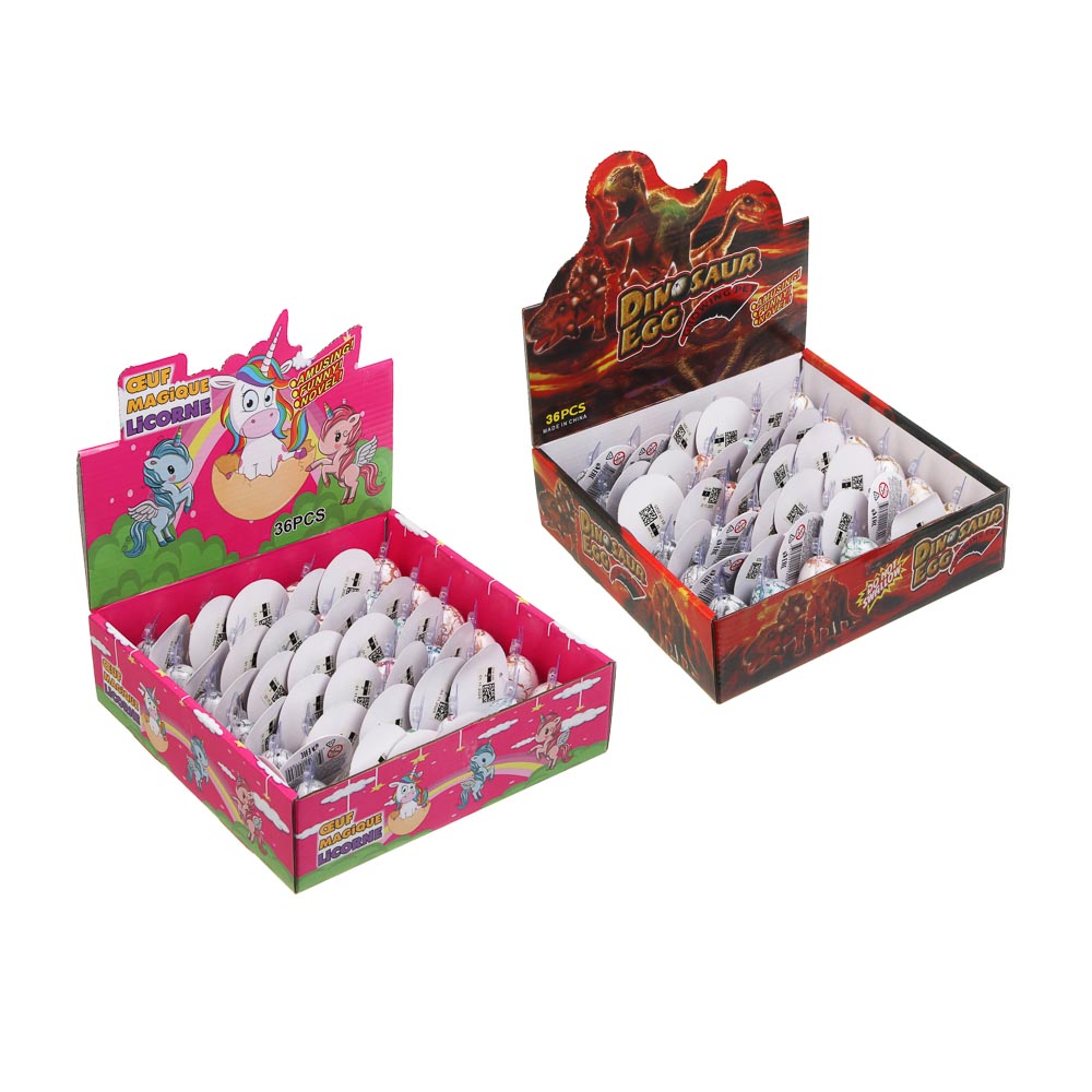 Игрушка Растущие животные в яйцах, 3х4см, PP, TPR, 12 дизайнов, арт.№ 274-295