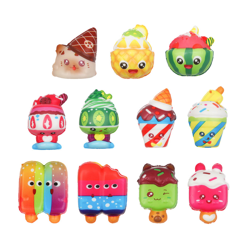 Игрушка сюрприз для девочек (мяч, насадка на карандаш, сквиш), PU, TPR, 15,5х6х6см, 3-6 дизайнов, арт.№ 295-305