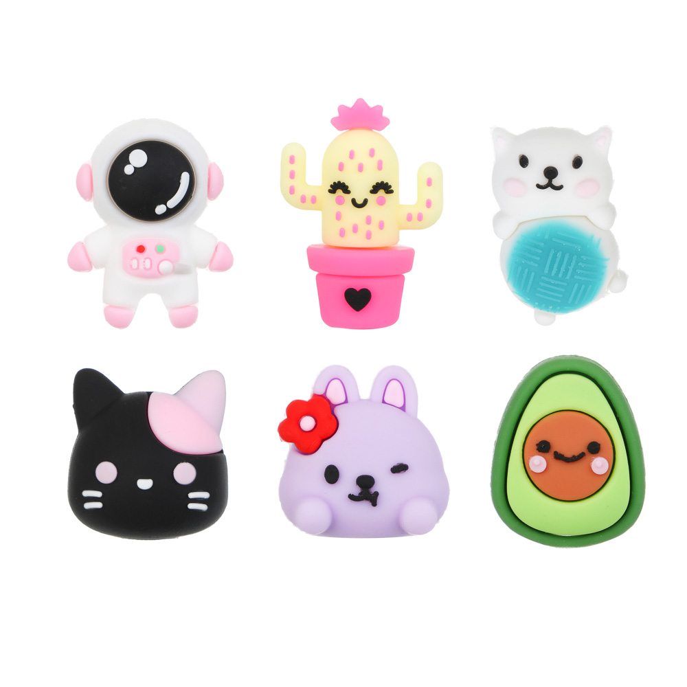 Игрушка сюрприз для девочек (мяч, насадка на карандаш, сквиш), PU, TPR, 15,5х6х6см, 3-6 дизайнов, арт.№ 295-305