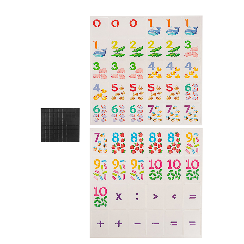 10 КОРОЛЕВСТВО Развивающая магнитная игра "Буквы/Цифры", 24х40х0,2см, 4 дизайна, арт.№ 874-126