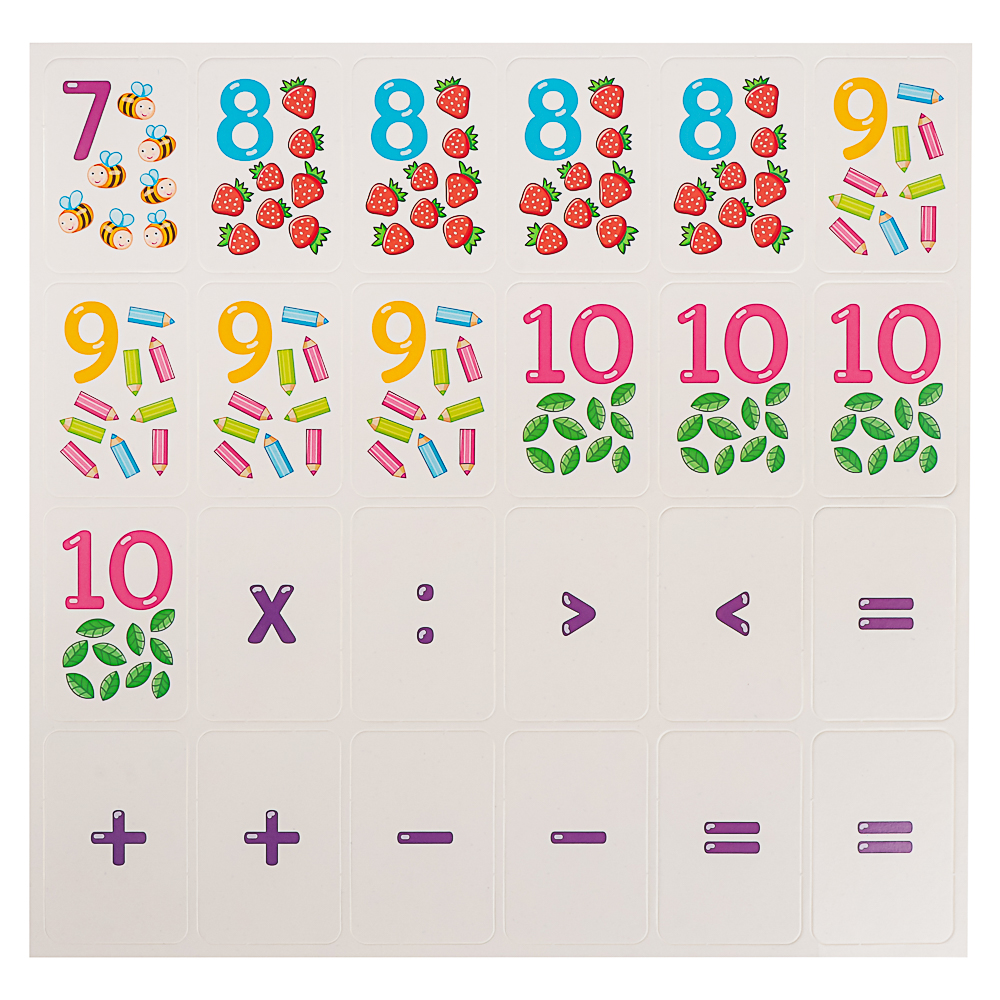 10 КОРОЛЕВСТВО Развивающая магнитная игра "Буквы/Цифры", 24х40х0,2см, 4 дизайна, арт.№ 874-126