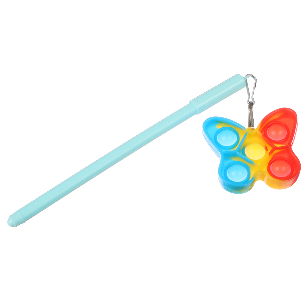 Ручка шариковая с брелоком с эффектом поп-ит, синяя, корпус 16,8 см, пластик, пакет, 4 дизайна, арт.№ 591-160