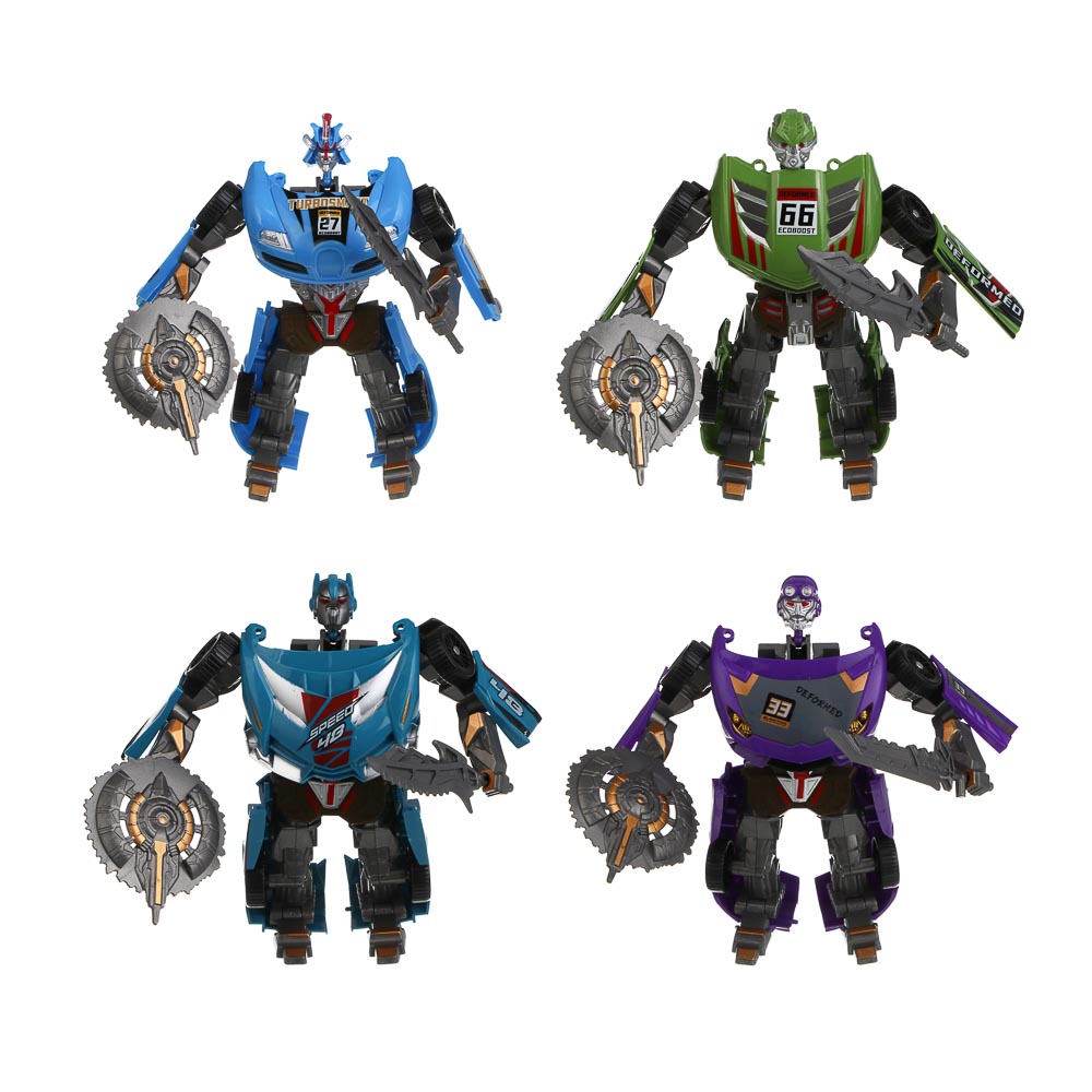 ИГРОЛЕНД Робот трансформирующийся "Спорткар",  PP, 19х19,5х7,5 см, 4 дизайна, арт.№ 296-133