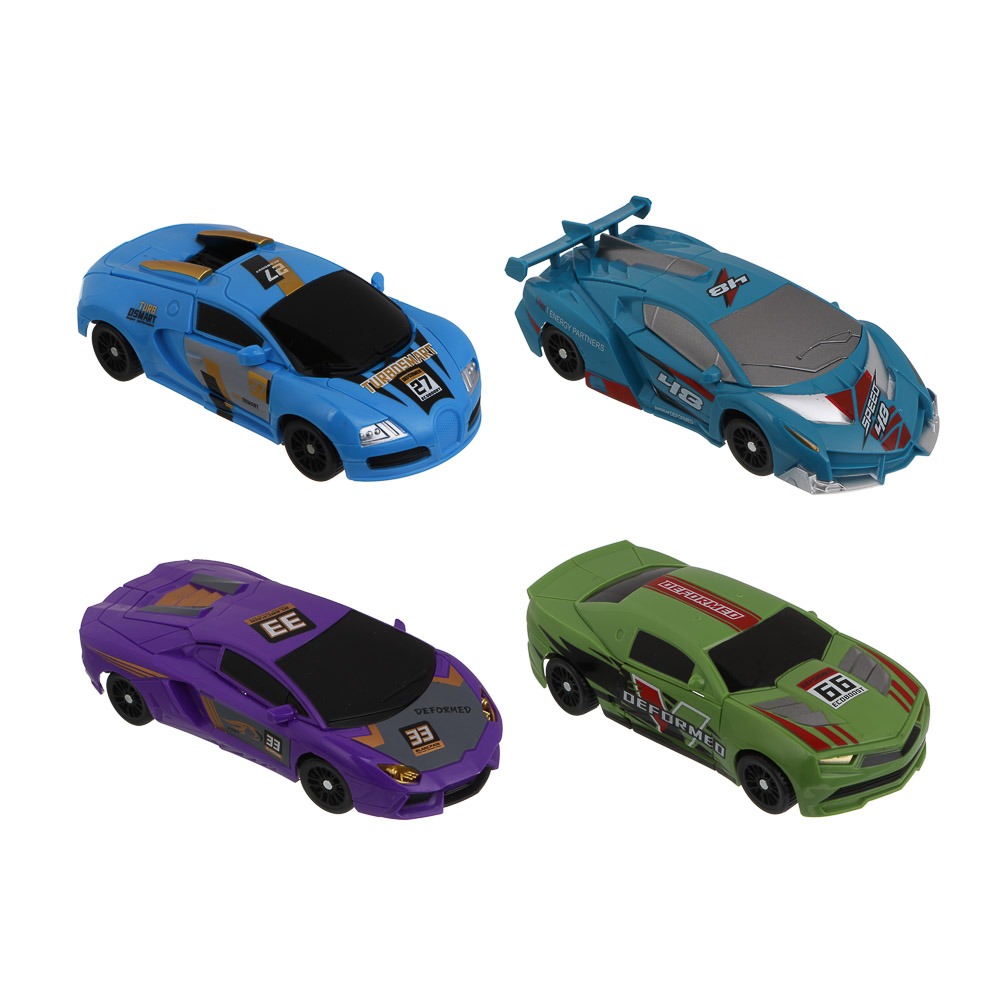 ИГРОЛЕНД Робот трансформирующийся "Спорткар",  PP, 19х19,5х7,5 см, 4 дизайна, арт.№ 296-133