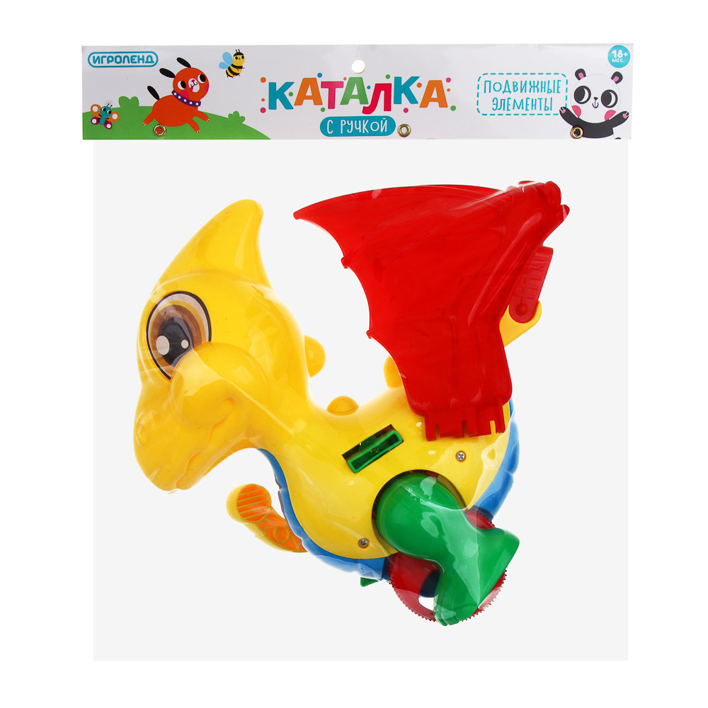 Каталка с ручкой для малышей, ИГРОЛЕНД, PP, ABS, арт.№ 866-090